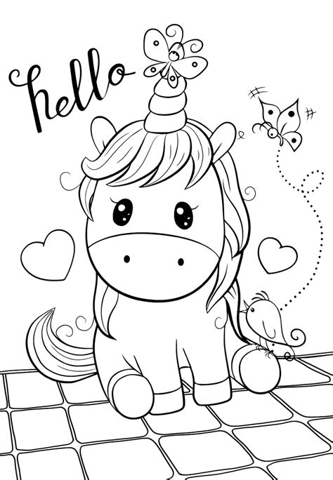 baby unicorn coloring pages