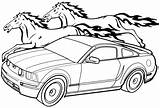 Mustang Coloring Pages Car Drawing Ford Shelby Gt Horse Cobra Colouring Mustangs Printable Easy Outline Cars Toyota Color Logo Fox sketch template