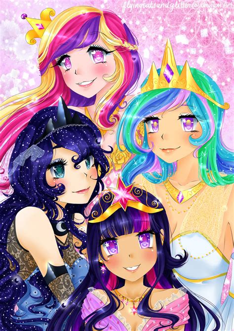 princesses  equestria  flyingcatsandglitter  deviantart