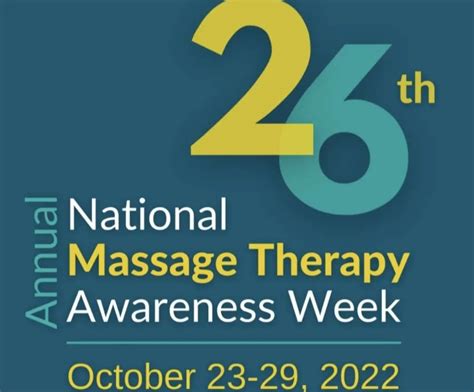 national massage therapy awareness week last week of october 2022