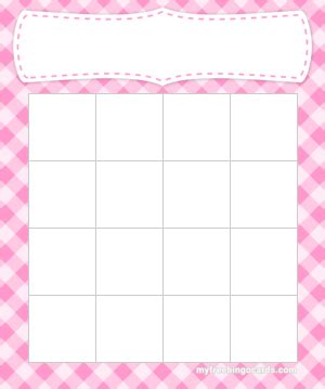 baby bingo card template