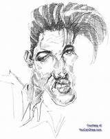 Elvis Drawing Volume Presley Caricatures Draw Golden Caricature Getdrawings 50s Rockin Really Version Faces sketch template