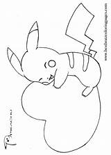 Pikachu Coloring Pokemon Pages Cute Kids Printable Baby Valentines Color Colouring Malebøger Valentine Silhouette Sheets Book Kolorowanki Template Husky Kawaii sketch template