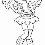 Clawdeen Wolf Sentada sketch template