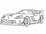 Dodge Viper Drawing Coloring Getdrawings Sheet Srt10 sketch template