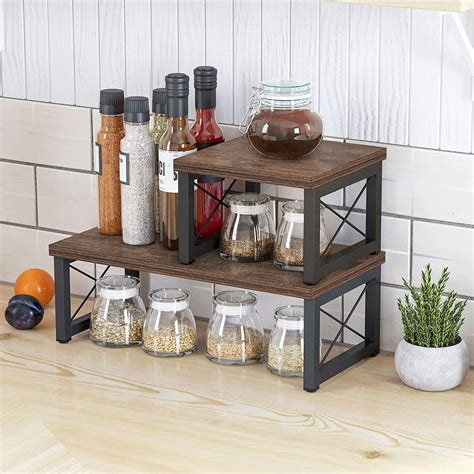 kitchen counter shelf  tier stackable kitchen cabinet shelves etsy