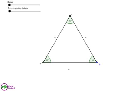 Trigonometrijske Funkcije Kutova Od 30 45 I 60 Stupnjeva – Geogebra