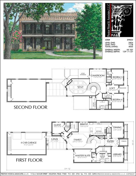 story housing custom  story home blueprints residential ho preston wood associates
