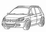 Renault Scenic Coloring Pages Megane Color Coloriage Voiture Supercoloring Main Drawing Drawings sketch template
