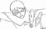 Robin Young Justice Coloring Pages Lineart Deviantart Templates sketch template