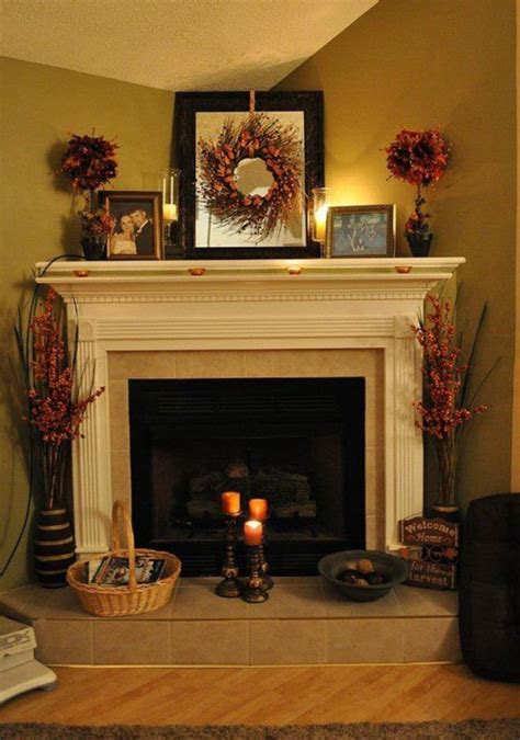 decorate  fireplace mantel  fall fireplace guide  linda