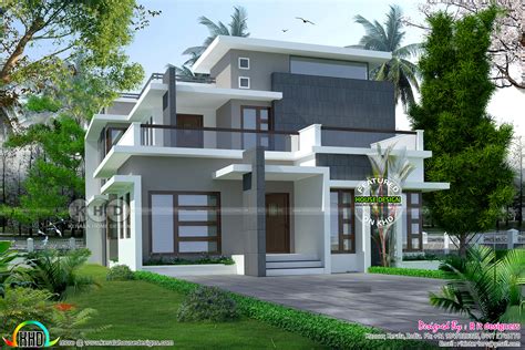 sq ft modern contemporary house  kerala kerala home design