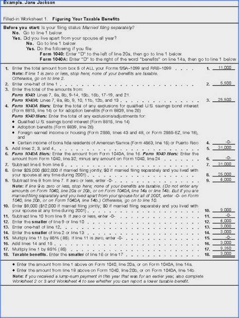 social security tax worksheet tutoreorg master  documents