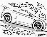 Wheels Hot Coloring Pages Set sketch template
