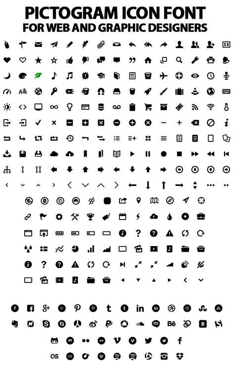 pictogram icon font  web  graphic designers fonts graphic design junction
