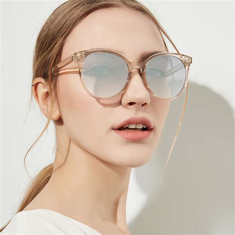 Yooske 90s Round Sunglasses Women Elegant Cat Eyes Sun Glasses Ladies
