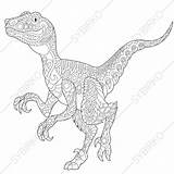 Velociraptor Raptor Mandala Pages Dino Mandalas Dinosaurier Zentangle Ausmalbilder Dinosaurios Volwassenen Ausmalbild Dinosaurus Chromatic Sheets Dinosauro Malvorlagen Ausmalen Erwachsene Adultos sketch template