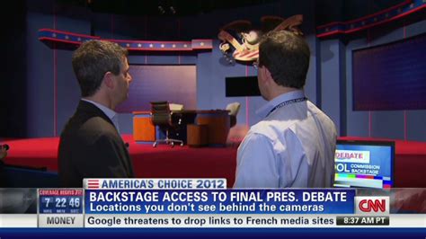 backstage access to final presidential debate