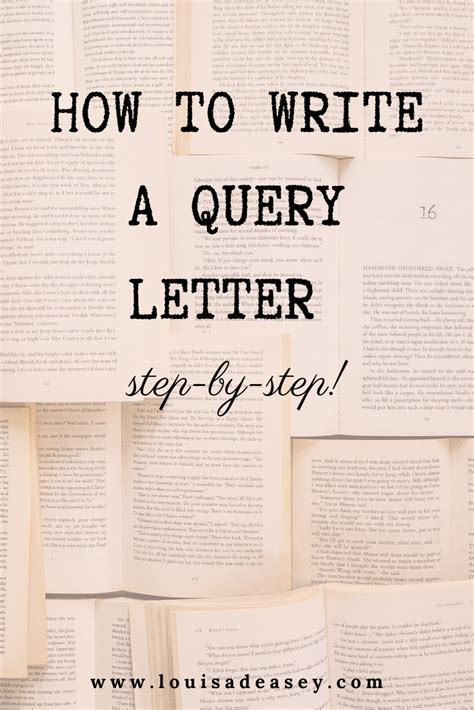write  query letter louisa deasey author