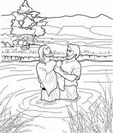 Baptizing Jordan Baptist sketch template