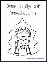 Coloring Guadalupe Lady Activities sketch template