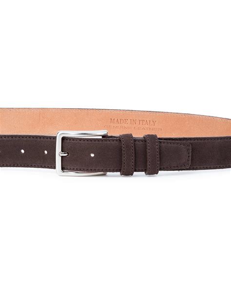 buy dark brown suede belt real leather leatherbeltsonlinecom