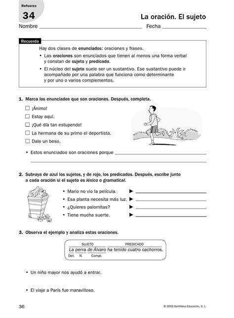 Refuerzo Y AmpliaciÓn Lengua Castellana Sexto