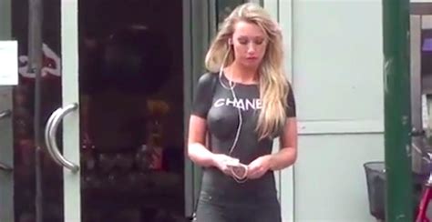 Super Hot Danish Model Walks Down The Street Wearing