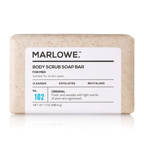 buy marlowe   mens body scrub soap  oz  exfoliating bar