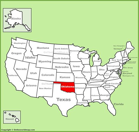 oklahoma location    map