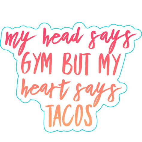 head  gym   heart  tacos stickerlishious
