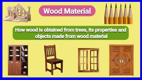 wood material  wood  obtained  properties  objects