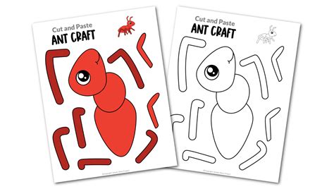 printable ant craft template