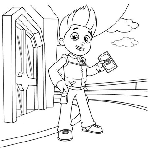 ryder paw patrol coloring page  printable coloring pages  kids