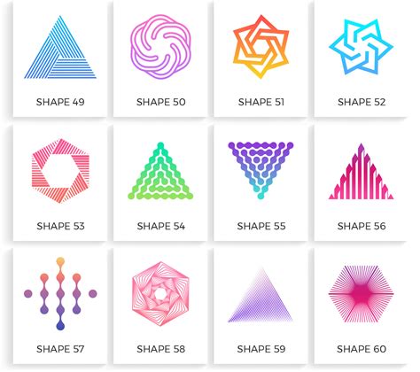 unique geometric shapes  behance