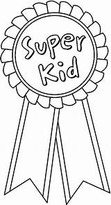 Ribbon Award Coloring Drawing Pages Template Red Think Printable Ribbons Week Kid Color Super Clip Print Languages School Success Esl sketch template