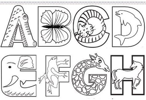 animal alphabet coloring pages printable alphabet coloring pages
