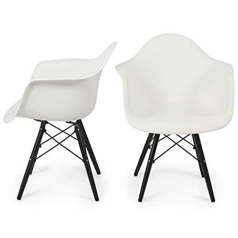 Belleze Set Of 2 Modern Mid Century Lounge Armrest Style Chair Retro