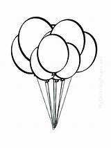 Coloring Balloon Pages Balloons Printable Birthday Print Color Party Getdrawings Getcolorings Colorings sketch template