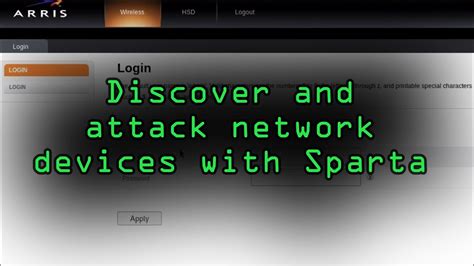 discover attack network devices  sparta tutorial youtube