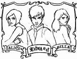 Twilight Coloring Pages Saga Anime Colouring Print Fanpop Edward Sketches Color Printable Adult Book Army Fan Drawings Victoria Sheets Deviantart sketch template