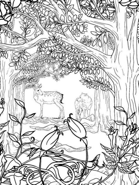 printable forest coloring pages