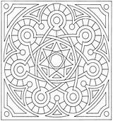 Malvorlagen Mandalas Kunstwerke Erwachsene Geometrie Muster sketch template