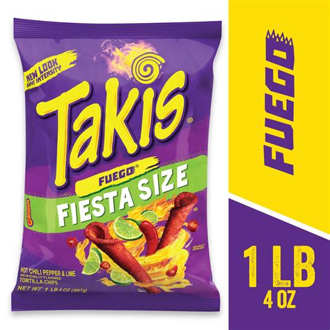 takis fuego rolled tortilla chips hot chili pepper  lime