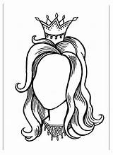 Princess Coloring Pages Mother Portrait Face Rocks Color Kids Colouring Print Cartoon Draw Prinses Template Educational Printable Princesses Choose Board sketch template