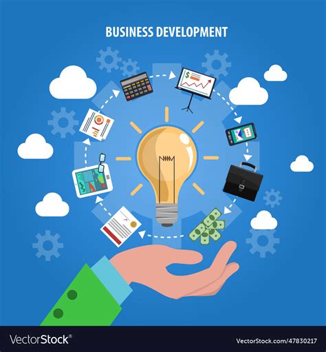 business development concept royalty  vector image