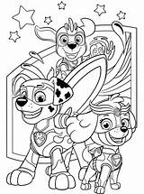Paw Patrol Pups Mighty Kids Coloring Fun sketch template