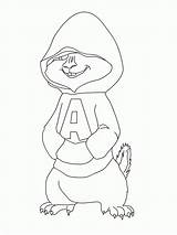 Alvin Chipmunks Coloring Pages Drawing Cartoon Squeakquel Wallpaper Colour People Popular Getdrawings Coloringhome sketch template