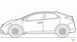 Honda Civic Coloring Door Pages Accord Cr Hatchback Template Printable Draw Cars Sketch sketch template