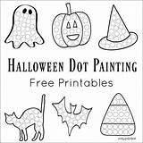 Dot Halloween Painting Printables Worksheets Do Activities Printable Preschool Kids Pages Coloring Activity Work Markers Fun Marker Bingo Paint Toddlers sketch template